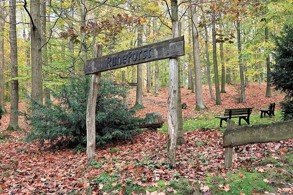 Zugang zum Andachtsplatz auf RuheForst Hagen-Philippshöhe